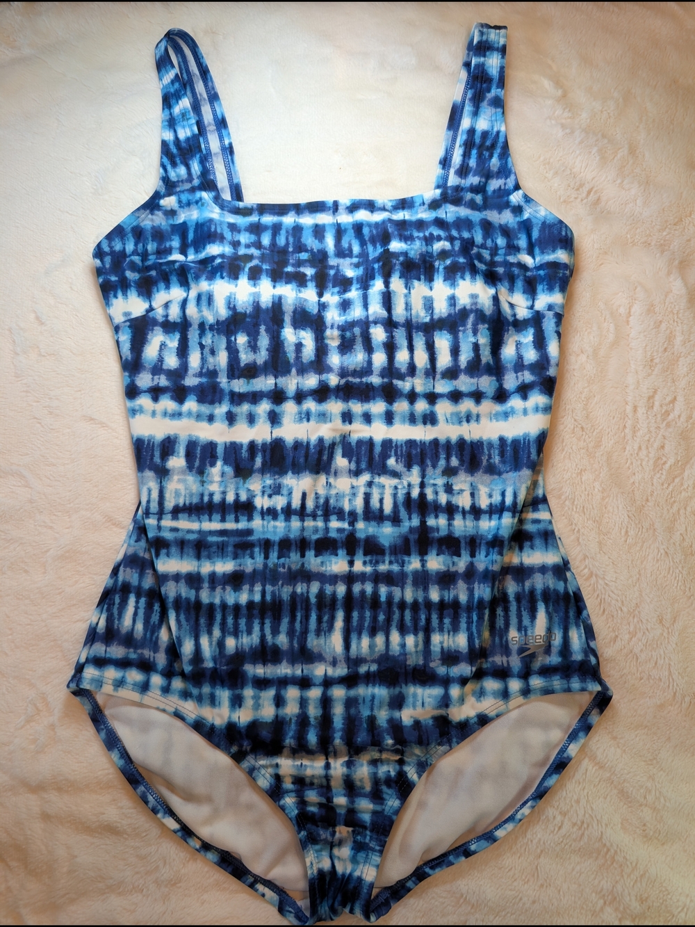 Speedo Blue Tie-dye One Piece Swimsuit Size Large